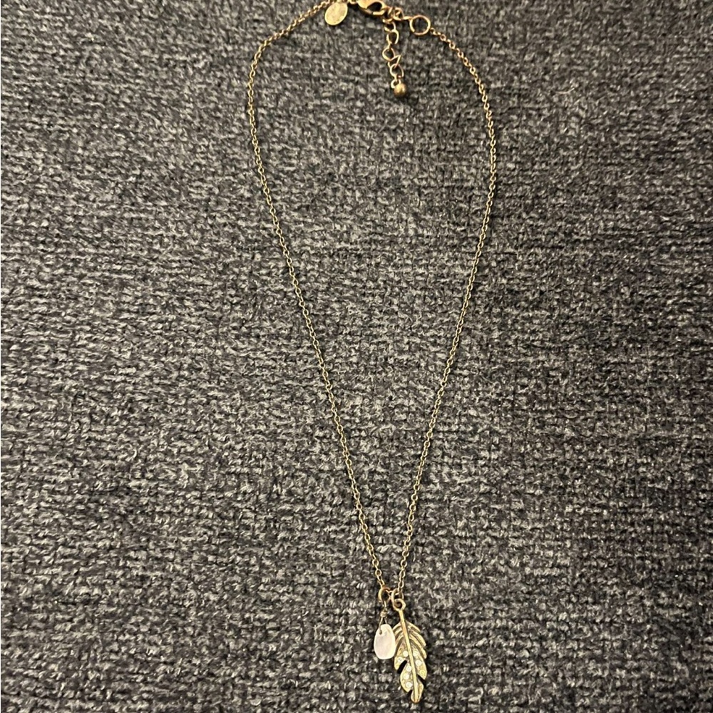 Leaf and Charm Necklace
